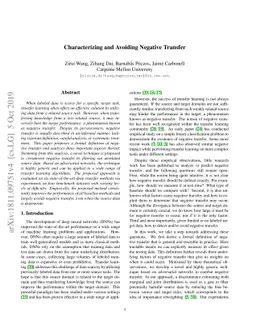 Characterizing and Avoiding Negative Transfer