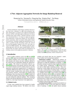 A^2Net: Adjacent Aggregation Networks for Image Raindrop Removal