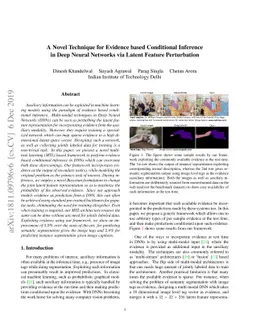 A Novel Technique for Evidence based Conditional Inference in Deep
  Neural Networks via Latent Feature Perturbation
