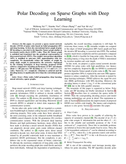 Polar Decoding on Sparse Graphs with Deep Learning
