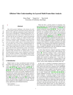 Efficient Video Understanding via Layered Multi Frame-Rate Analysis