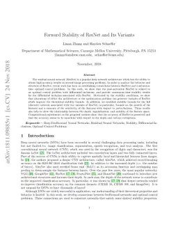 Forward Stability of ResNet and Its Variants