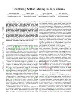 Countering Selfish Mining in Blockchains