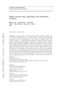 Online Newton Step Algorithm with Estimated Gradient