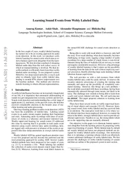 Learning Sound Events From Webly Labeled Data