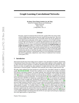 Graph Learning-Convolutional Networks