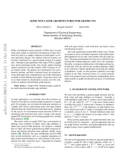 Some New Layer Architectures for Graph CNN