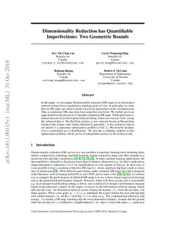 Dimensionality Reduction has Quantifiable Imperfections: Two Geometric
  Bounds