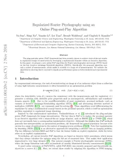 Regularized Fourier Ptychography using an Online Plug-and-Play Algorithm