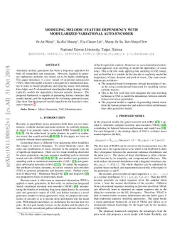 Modeling Melodic Feature Dependency with Modularized Variational
  Auto-Encoder