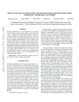 Pixel Level Data Augmentation for Semantic Image Segmentation using
  Generative Adversarial Networks