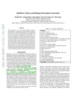 Dial2Desc: End-to-end Dialogue Description Generation