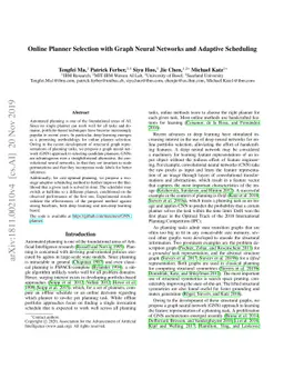 Online Planner Selection with Graph Neural Networks and Adaptive
  Scheduling