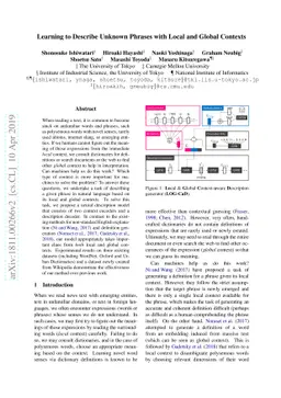 Learning to Describe Phrases with Local and Global Contexts