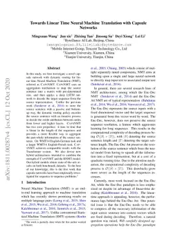 Towards Linear Time Neural Machine Translation with Capsule Networks