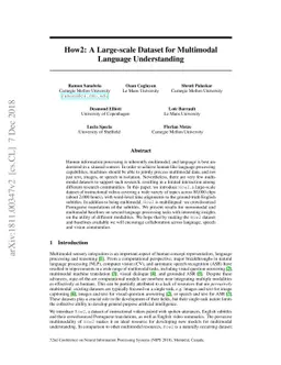 How2: A Large-scale Dataset for Multimodal Language Understanding