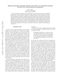 Quantum principal component analysis only achieves an exponential
  speedup because of its state preparation assumptions