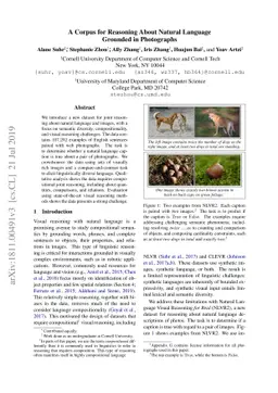 A Corpus for Reasoning About Natural Language Grounded in Photographs