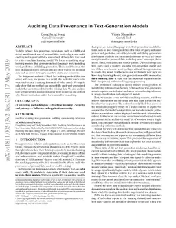 Auditing Data Provenance in Text-Generation Models