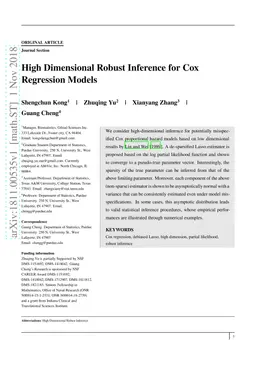 High Dimensional Robust Inference for Cox Regression Models