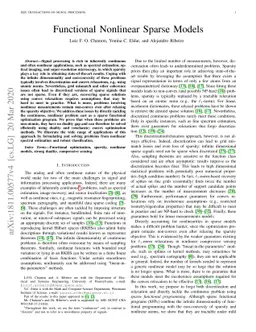 Functional Nonlinear Sparse Models