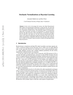 Stochastic Normalizations as Bayesian Learning
