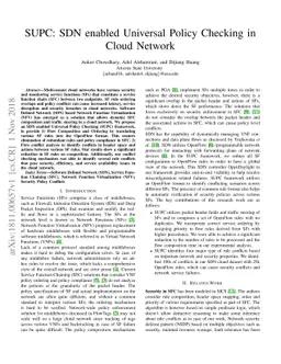 SUPC: SDN enabled Universal Policy Checking in Cloud Network