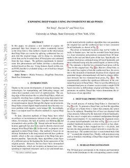 Exposing Deep Fakes Using Inconsistent Head Poses