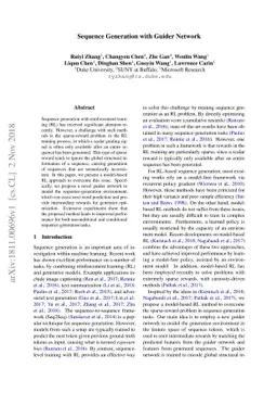 Sequence Generation with Guider Network