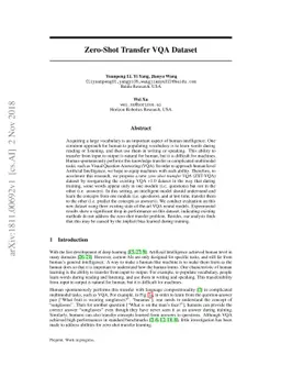 Zero-Shot Transfer VQA Dataset