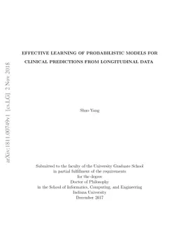 Effective Learning of Probabilistic Models for Clinical Predictions from
  Longitudinal Data