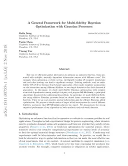 A General Framework for Multi-fidelity Bayesian Optimization with
  Gaussian Processes