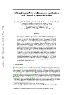 Efficient Neural Network Robustness Certification with General
  Activation Functions