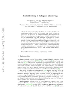 Scalable Deep $k$-Subspace Clustering