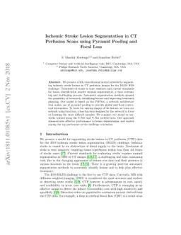 Ischemic Stroke Lesion Segmentation in CT Perfusion Scans using Pyramid
  Pooling and Focal Loss