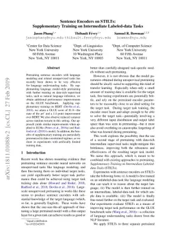 Sentence Encoders on STILTs: Supplementary Training on Intermediate
  Labeled-data Tasks