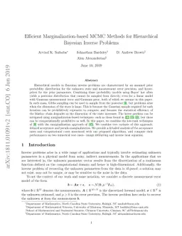 Efficient Marginalization-based MCMC Methods for Hierarchical Bayesian
  Inverse Problems