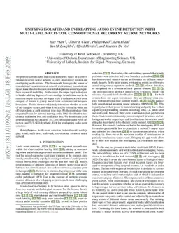 Unifying Isolated and Overlapping Audio Event Detection with Multi-Label
  Multi-Task Convolutional Recurrent Neural Networks