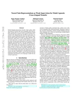 Neural Task Representations as Weak Supervision for Model Agnostic
  Cross-Lingual Transfer
