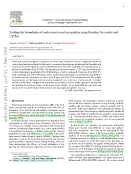 Pushing the boundaries of audiovisual word recognition using Residual
  Networks and LSTMs