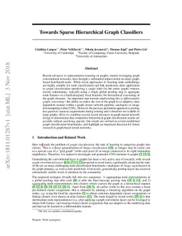 Towards Sparse Hierarchical Graph Classifiers
