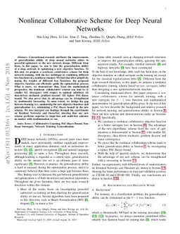Nonlinear Collaborative Scheme for Deep Neural Networks