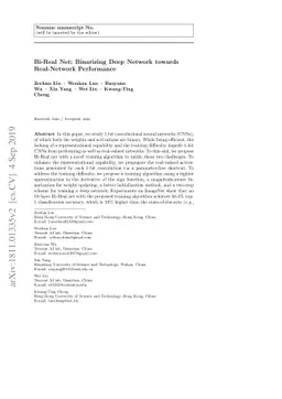 Bi-Real Net: Binarizing Deep Network Towards Real-Network Performance