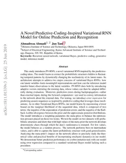 A Novel Predictive-Coding-Inspired Variational RNN Model for Online
  Prediction and Recognition