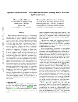 Dynamic Representations Toward Efficient Inference on Deep Neural
  Networks by Decision Gates
