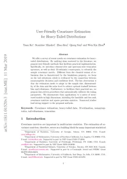 User-Friendly Covariance Estimation for Heavy-Tailed Distributions