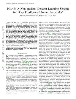 PILAE: A Non-gradient Descent Learning Scheme for Deep Feedforward
  Neural Networks