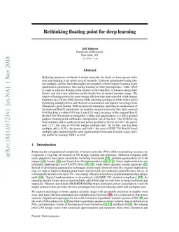 Rethinking floating point for deep learning