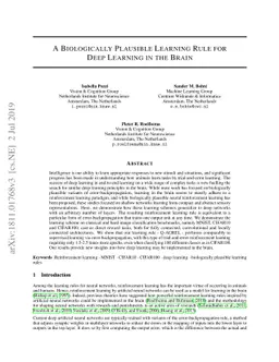 A Biologically Plausible Learning Rule for Deep Learning in the Brain