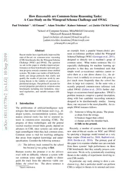 How Reasonable are Common-Sense Reasoning Tasks: A Case-Study on the
  Winograd Schema Challenge and SWAG